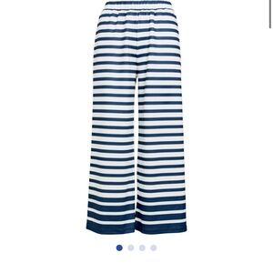 Addison Bay Inlet Pant - Navy and White Wide Leg Pants